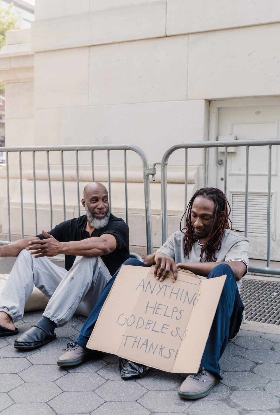 homeless asking for help
