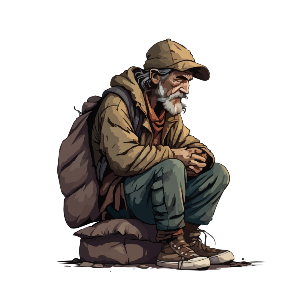 homeless man